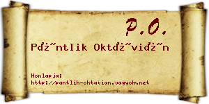 Pántlik Oktávián névjegykártya